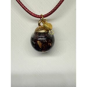 Handmade Red Rose Resin Necklace 18” Cord Romantic Gift Love Jewelry